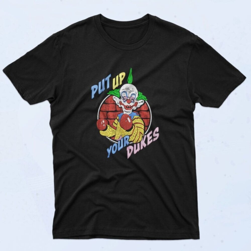 Killer Klowns Put Up Your Dukes T-Shirt Cult Horror Movie Graphic Tee 05